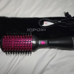 Pink and Black Hair Dryer Brush
